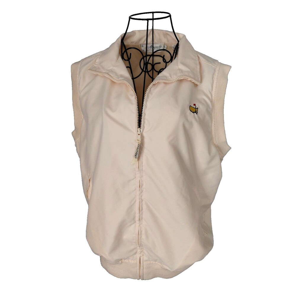 Magnolia Lane Vest Masters Logo Womens Sz L Pastel Yellow